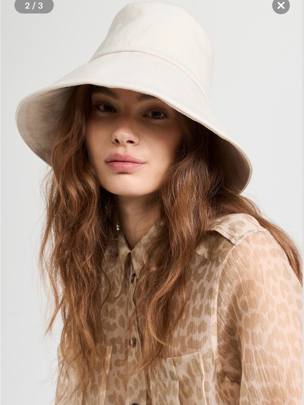 Janessa Leone Cream Bucket Hat